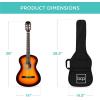 imageBest Choice Products 38in Beginner All Wood Acoustic Guitar Starter Kit wGig Bag 6 Picks Nylon Strings Strap wPick Holder  NaturalSunburst