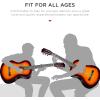 imageBest Choice Products 38in Beginner All Wood Acoustic Guitar Starter Kit wGig Bag 6 Picks Nylon Strings Strap wPick Holder  NaturalSunburst