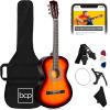 imageBest Choice Products 38in Beginner All Wood Acoustic Guitar Starter Kit wGig Bag 6 Picks Nylon Strings Strap wPick Holder  NaturalSunburst