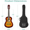 imageBest Choice Products 38in Beginner All Wood Acoustic Guitar Starter Kit wGig Bag 6 Picks Nylon Strings Strap wPick Holder  NaturalSunburst