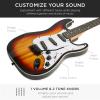 imageBest Choice Products 39in Full Size Beginner Electric Guitar Starter Kit wCase Strap 10W Amp Strings Pick Tremolo Bar  SoCal Green3 Color Sunburst