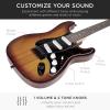 imageBest Choice Products 39in Full Size Beginner Electric Guitar Starter Kit wCase Strap 10W Amp Strings Pick Tremolo Bar  SoCal GreenBourbon