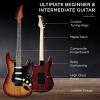 imageBest Choice Products 39in Full Size Beginner Electric Guitar Starter Kit wCase Strap 10W Amp Strings Pick Tremolo Bar  SoCal GreenBourbon