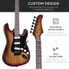 imageBest Choice Products 39in Full Size Beginner Electric Guitar Starter Kit wCase Strap 10W Amp Strings Pick Tremolo Bar  SoCal GreenBourbon