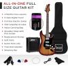 imageBest Choice Products 39in Full Size Beginner Electric Guitar Starter Kit wCase Strap 10W Amp Strings Pick Tremolo Bar  SoCal GreenBourbon