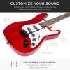 imageBest Choice Products 39in Full Size Beginner Electric Guitar Starter Kit wCase Strap 10W Amp Strings Pick Tremolo Bar  SoCal GreenCherry Red
