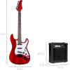imageBest Choice Products 39in Full Size Beginner Electric Guitar Starter Kit wCase Strap 10W Amp Strings Pick Tremolo Bar  SoCal GreenCherry Red