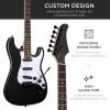 imageBest Choice Products 39in Full Size Beginner Electric Guitar Starter Kit wCase Strap 10W Amp Strings Pick Tremolo Bar  SoCal GreenJet Black
