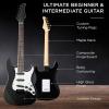 imageBest Choice Products 39in Full Size Beginner Electric Guitar Starter Kit wCase Strap 10W Amp Strings Pick Tremolo Bar  SoCal GreenJet Black