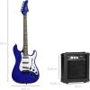 imageBest Choice Products 39in Full Size Beginner Electric Guitar Starter Kit wCase Strap 10W Amp Strings Pick Tremolo Bar  SoCal GreenMetallic Blue