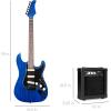 imageBest Choice Products 39in Full Size Beginner Electric Guitar Starter Kit wCase Strap 10W Amp Strings Pick Tremolo Bar  SoCal GreenMidnight Blue