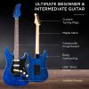 imageBest Choice Products 39in Full Size Beginner Electric Guitar Starter Kit wCase Strap 10W Amp Strings Pick Tremolo Bar  SoCal GreenMidnight Blue