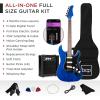 imageBest Choice Products 39in Full Size Beginner Electric Guitar Starter Kit wCase Strap 10W Amp Strings Pick Tremolo Bar  SoCal GreenMidnight Blue