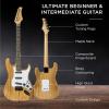 imageBest Choice Products 39in Full Size Beginner Electric Guitar Starter Kit wCase Strap 10W Amp Strings Pick Tremolo Bar  SoCal GreenNatural