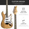 imageBest Choice Products 39in Full Size Beginner Electric Guitar Starter Kit wCase Strap 10W Amp Strings Pick Tremolo Bar  SoCal GreenNatural