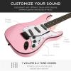 imageBest Choice Products 39in Full Size Beginner Electric Guitar Starter Kit wCase Strap 10W Amp Strings Pick Tremolo Bar  SoCal GreenPink