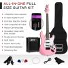 imageBest Choice Products 39in Full Size Beginner Electric Guitar Starter Kit wCase Strap 10W Amp Strings Pick Tremolo Bar  SoCal GreenPink