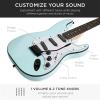 imageBest Choice Products 39in Full Size Beginner Electric Guitar Starter Kit wCase Strap 10W Amp Strings Pick Tremolo Bar  SoCal GreenPowder Blue