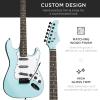 imageBest Choice Products 39in Full Size Beginner Electric Guitar Starter Kit wCase Strap 10W Amp Strings Pick Tremolo Bar  SoCal GreenPowder Blue