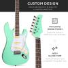 imageBest Choice Products 39in Full Size Beginner Electric Guitar Starter Kit wCase Strap 10W Amp Strings Pick Tremolo Bar  SoCal GreenSoCal Green