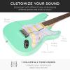 imageBest Choice Products 39in Full Size Beginner Electric Guitar Starter Kit wCase Strap 10W Amp Strings Pick Tremolo Bar  SoCal GreenSoCal Green