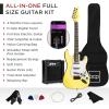imageBest Choice Products 39in Full Size Beginner Electric Guitar Starter Kit wCase Strap 10W Amp Strings Pick Tremolo Bar  SoCal GreenYellow