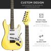 imageBest Choice Products 39in Full Size Beginner Electric Guitar Starter Kit wCase Strap 10W Amp Strings Pick Tremolo Bar  SoCal GreenYellow