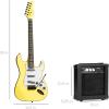imageBest Choice Products 39in Full Size Beginner Electric Guitar Starter Kit wCase Strap 10W Amp Strings Pick Tremolo Bar  SoCal GreenYellow