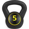 imageBest Choice Products 3Piece Kettlebell Set with Storage Rack HDPE Coated Exercise Fitness Concrete Weights for Home Gym Strength Training HIIT Workout 5lb 10lb 15lb