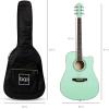 imageBest Choice Products 41in Beginner Acoustic Guitar Full Size All Wood Cutaway Guitar Starter Set wCase Strap Capo Strings Picks  BlackSoCal Green