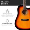 imageBest Choice Products 41in Beginner Acoustic Guitar Full Size All Wood Cutaway Guitar Starter Set wCase Strap Capo Strings Picks  BlackSunburst
