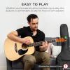 imageBest Choice Products 41in Full Size Beginner All Wood Acoustic Guitar Starter Set wGig Bag Strap Capo Strings Picks  SunburstBlue