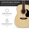 imageBest Choice Products 41in Full Size Beginner All Wood Acoustic Guitar Starter Set wGig Bag Strap Capo Strings Picks  SunburstNatural