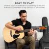 imageBest Choice Products 41in Full Size Beginner All Wood Acoustic Guitar Starter Set wGig Bag Strap Capo Strings Picks  SunburstNatural