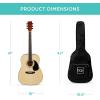 imageBest Choice Products 41in Full Size Beginner All Wood Acoustic Guitar Starter Set wGig Bag Strap Capo Strings Picks  SunburstNatural