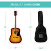 imageBest Choice Products 41in Full Size Beginner All Wood Acoustic Guitar Starter Set wGig Bag Strap Capo Strings Picks  SunburstSunburst