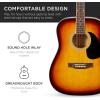 imageBest Choice Products 41in Full Size Beginner All Wood Acoustic Guitar Starter Set wGig Bag Strap Capo Strings Picks  SunburstSunburst