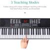 imageBest Choice Products 61Key Electronic Keyboard Piano Portable Electric Keyboard Complete Beginner Set wLED Screen Stand Bench Headphones  BlackBlack