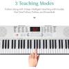 imageBest Choice Products 61Key Electronic Keyboard Piano Portable Electric Keyboard Complete Beginner Set wLED Screen Stand Bench Headphones  BlackWhite