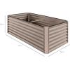 imageBest Choice Products 6x3x2ft Outdoor Metal Raised Garden Bed Deep Root Box Planter for Vegetables Flowers Herbs and Succulents w 269 Gallon Capacity  Peacock BlueTaupe
