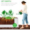 imageBest Choice Products 6x3x2ft Outdoor Metal Raised Garden Bed Deep Root Box Planter for Vegetables Flowers Herbs and Succulents w 269 Gallon Capacity  Peacock BlueWhite