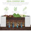 imageBest Choice Products 6x3x2ft Outdoor Metal Raised Garden Bed Deep Root Box Planter for Vegetables Flowers Herbs and Succulents w 269 Gallon Capacity  Peacock BlueWhite