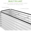 imageBest Choice Products 6x3x2ft Outdoor Metal Raised Garden Bed Deep Root Box Planter for Vegetables Flowers Herbs and Succulents w 269 Gallon Capacity  Peacock BlueWhite