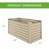 imageBest Choice Products 6x3x2ft Outdoor Metal Raised Garden Bed Deep Root Box Planter for Vegetables Flowers Herbs and Succulents w 269 Gallon Capacity  Peacock BlueBeige