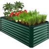 imageBest Choice Products 6x3x2ft Outdoor Metal Raised Garden Bed Deep Root Box Planter for Vegetables Flowers Herbs and Succulents w 269 Gallon Capacity  Peacock BlueDark Green