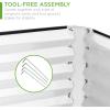 imageBest Choice Products 6x3x2ft Outdoor Metal Raised Garden Bed Deep Root Box Planter for Vegetables Flowers Herbs and Succulents w 269 Gallon Capacity  Peacock BlueWhite