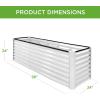 imageBest Choice Products 6x3x2ft Outdoor Metal Raised Garden Bed Deep Root Box Planter for Vegetables Flowers Herbs and Succulents w 269 Gallon Capacity  Peacock BlueWhite