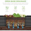 imageBest Choice Products 6x3x2ft Outdoor Metal Raised Garden Bed Deep Root Box Planter for Vegetables Flowers Herbs and Succulents w 269 Gallon Capacity  Peacock BlueGray
