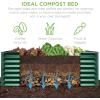 imageBest Choice Products 6x3x2ft Outdoor Metal Raised Garden Bed Deep Root Box Planter for Vegetables Flowers Herbs and Succulents w 269 Gallon Capacity  Peacock BlueDark Green