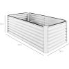 imageBest Choice Products 6x3x2ft Outdoor Metal Raised Garden Bed Deep Root Box Planter for Vegetables Flowers Herbs and Succulents w 269 Gallon Capacity  Peacock BlueWhite